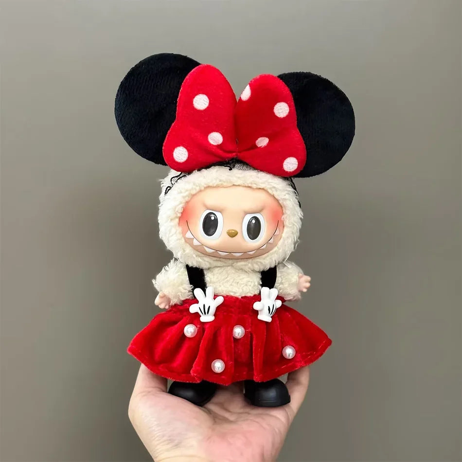 Labubu Clothes Fashion Overalls Labubu Idol V1 V2 Dolls Clothing Accessories 15/17cm Plush Doll Universal Toy Gifts Hot In Stock