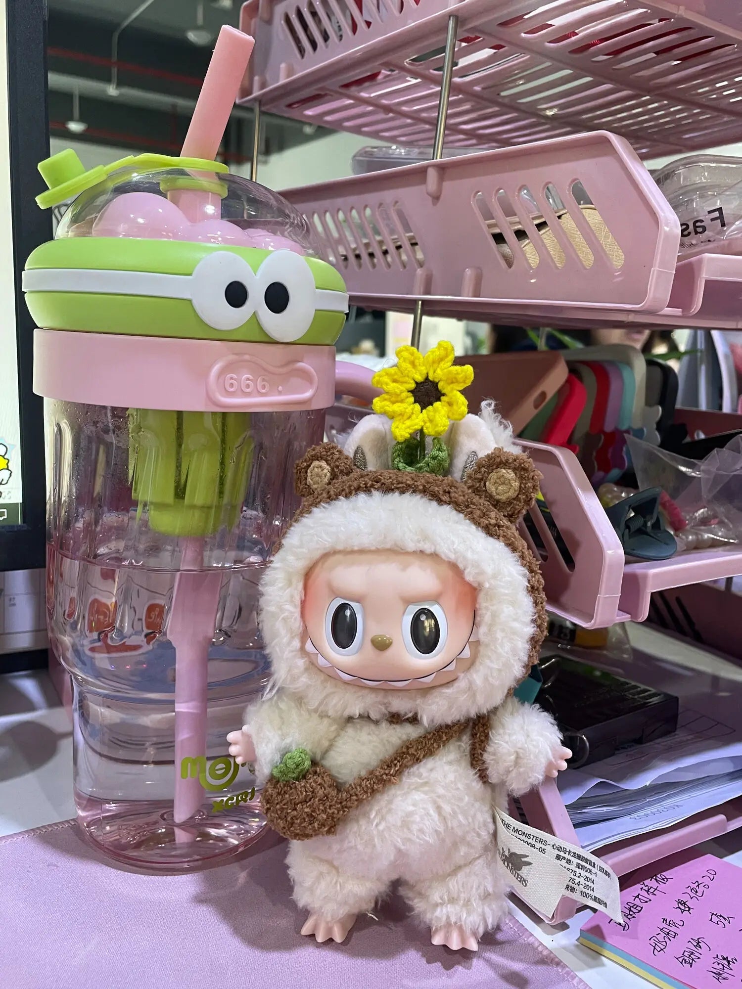 17cm Labubu Doll Clothes Sunflower Red Flower Heartbeat Macaron labubu clothes labubu cute clothing  ﻿