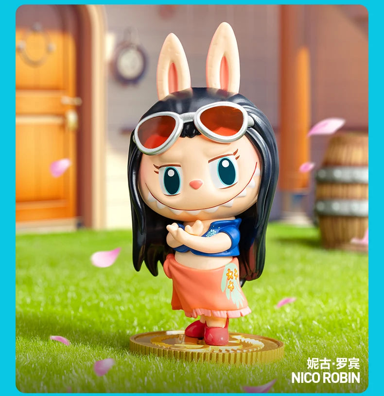 New POPMART THE MONSTERS X One Piece Series Blind Box LABUBU One Piece Chopper Mystery Cute Luffy Figure Trendy Surprise Gift