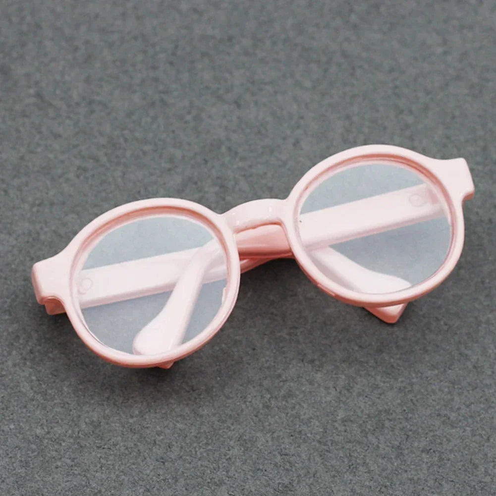 Labubu 6.5cm Transparent Plastic Glasses for 1/8 1/6 1/3 1/4 BJD for Labubu MSD SD Plush for EXO Doll Sunglasses