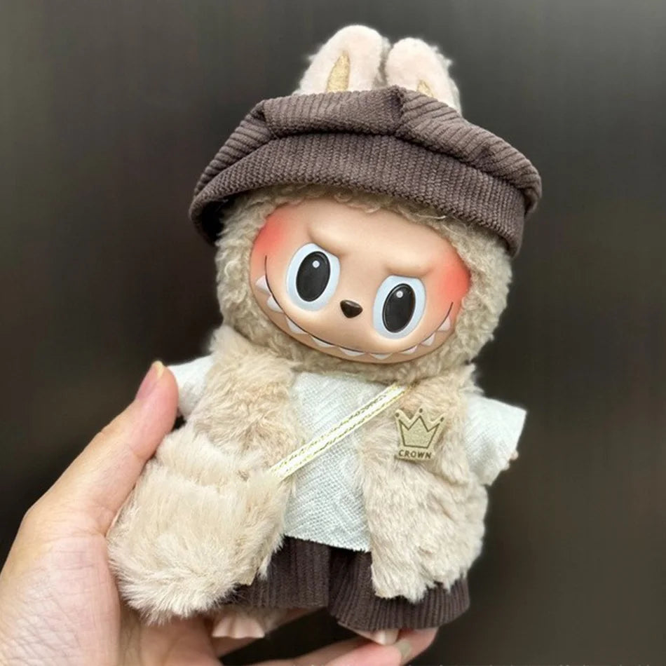 Labubu Clothes Fashion Overalls Labubu Idol V1 V2 Dolls Clothing Accessories 15/17cm Plush Doll Universal Toy Gifts Hot In Stock
