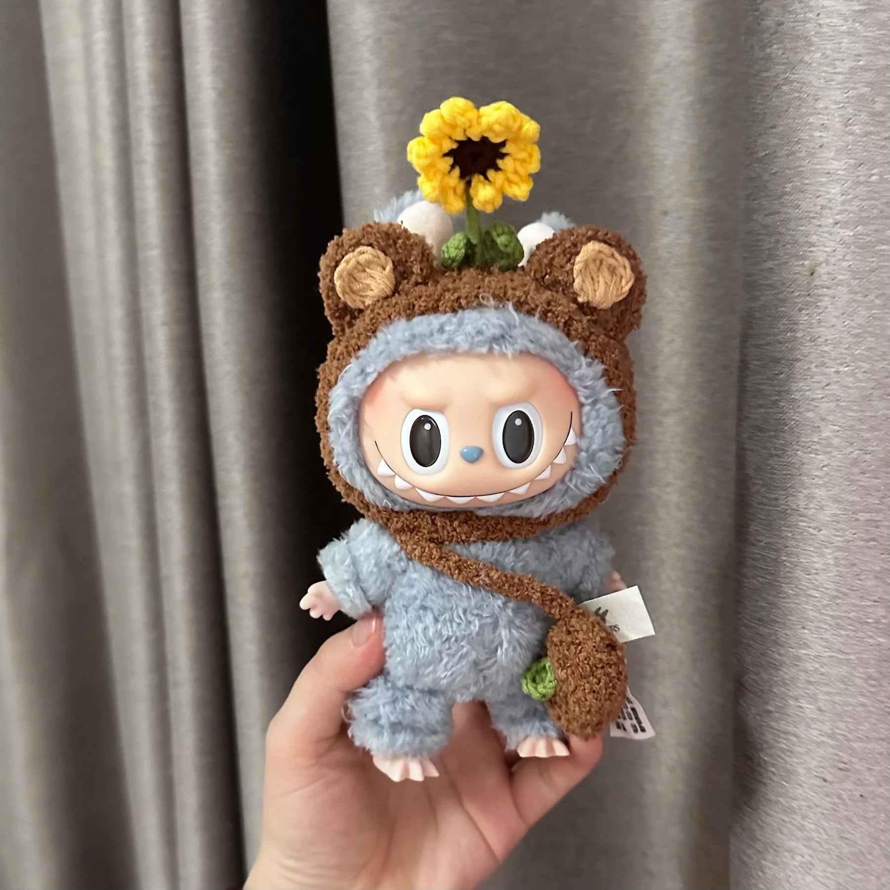 17cm Labubu Doll Clothes Sunflower Red Flower Heartbeat Macaron labubu clothes labubu cute clothing  ﻿