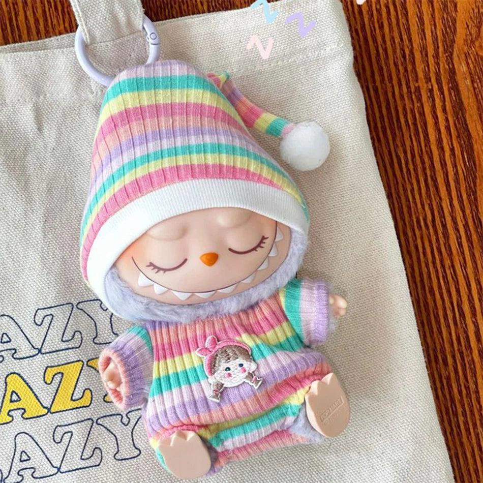 Labubu Clothes Fashion Overalls Labubu Idol V1 V2 Dolls Clothing Accessories 15/17cm Plush Doll Universal Toy Gifts Hot In Stock