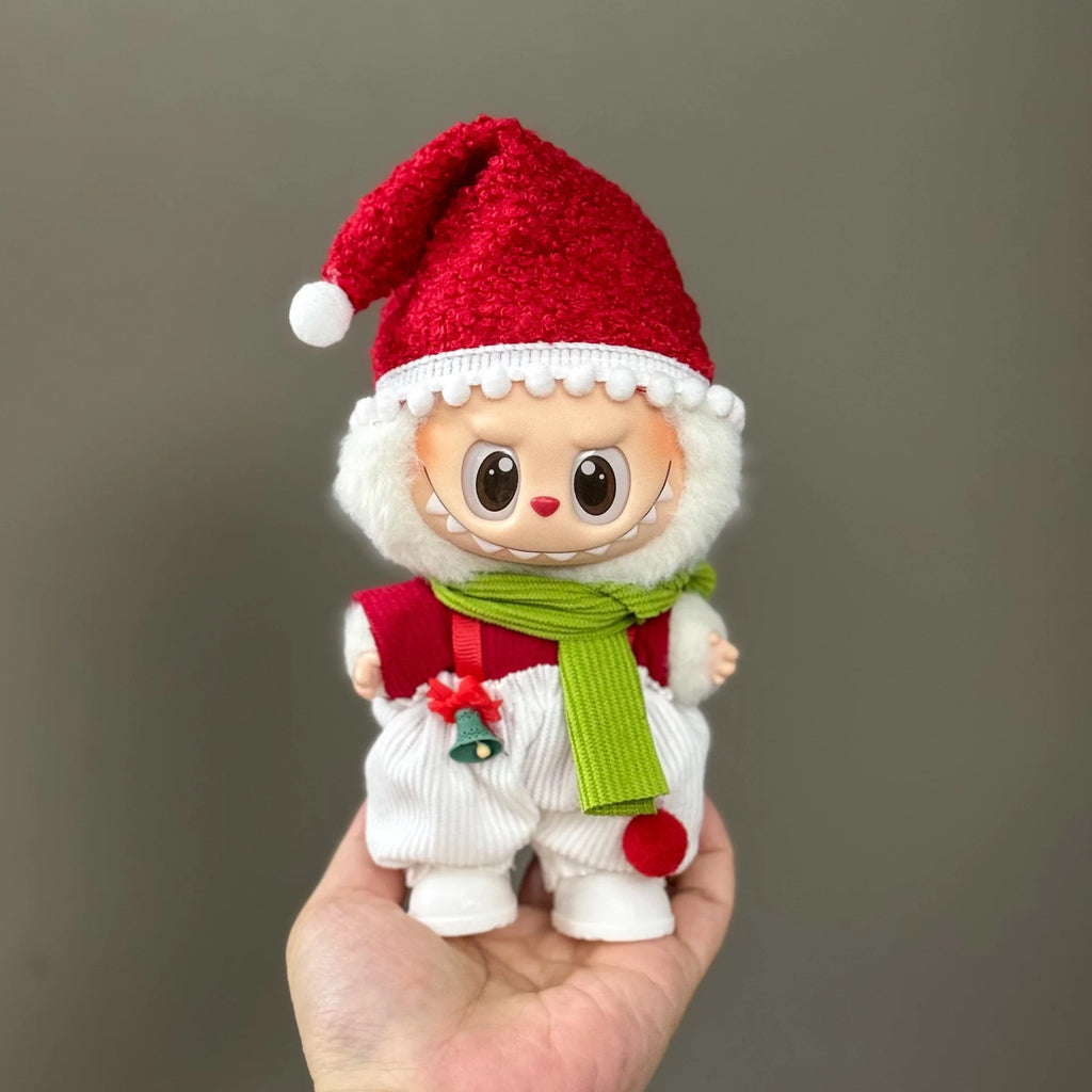 Labubu  Doll Christmas Outfit - Festive Holiday Costume Set, Cute Plush Santa Dress with Accessories for  Dolls (Clothes Only)