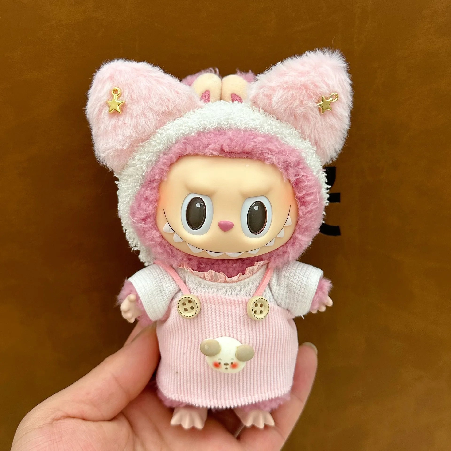 Labubu Clothes Fashion Overalls Labubu Idol V1 V2 Dolls Clothing Accessories 15/17cm Plush Doll Universal Toy Gifts Hot In Stock