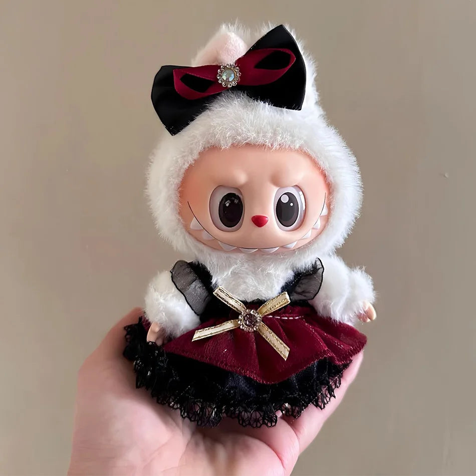 Labubu Clothes Fashion Overalls Labubu Idol V1 V2 Dolls Clothing Accessories 15/17cm Plush Doll Universal Toy Gifts Hot In Stock