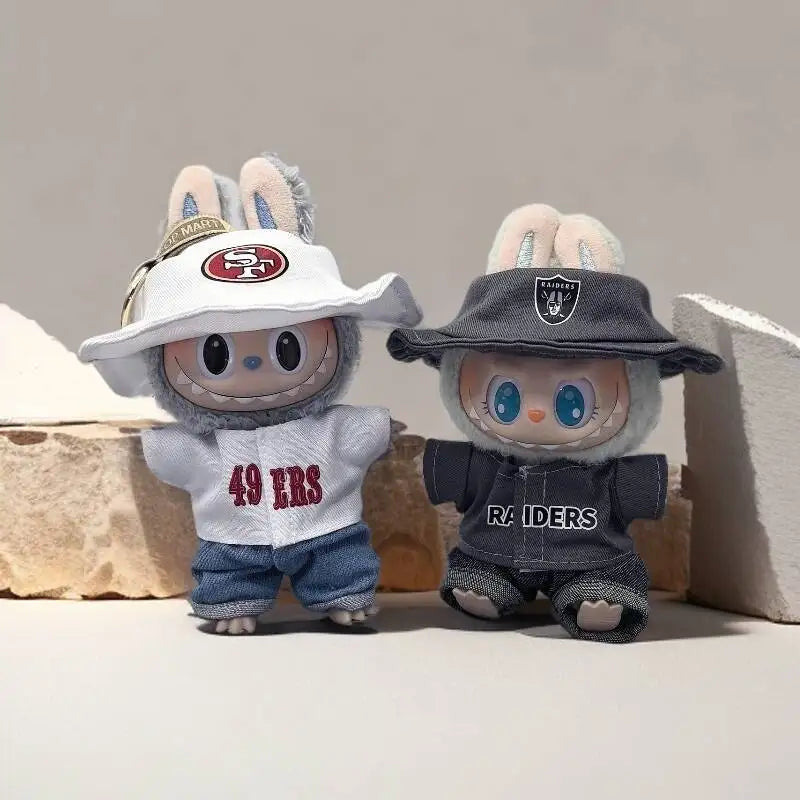 Labubu is wearing a pendant Labubu key chain baby clothes, men's street-fried sweaters, and tide brand suits blythe doll clothes