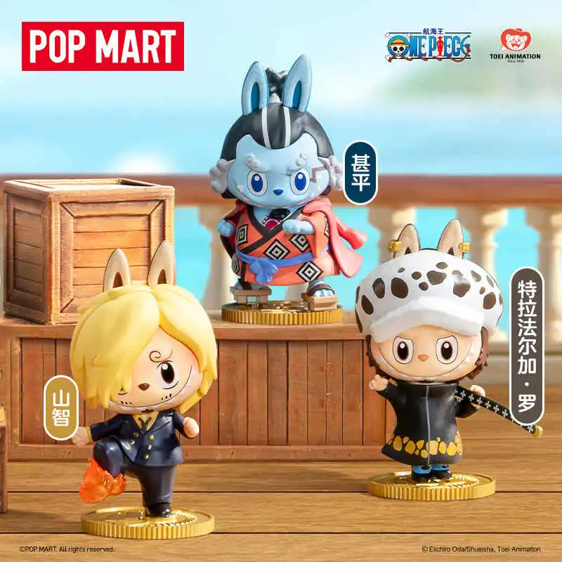 New POPMART THE MONSTERS X One Piece Series Blind Box LABUBU One Piece Chopper Mystery Cute Luffy Figure Trendy Surprise Gift