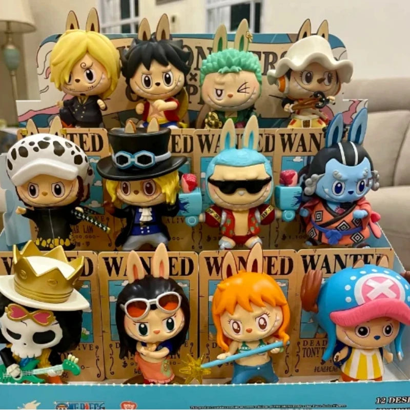 New POPMART THE MONSTERS X One Piece Series Blind Box LABUBU One Piece Chopper Mystery Cute Luffy Figure Trendy Surprise Gift