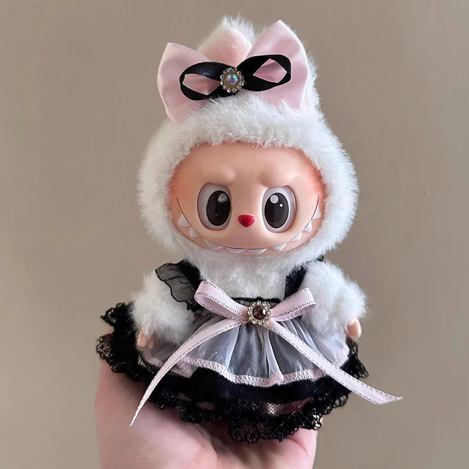 Labubu Clothes Fashion Overalls Labubu Idol V1 V2 Dolls Clothing Accessories 15/17cm Plush Doll Universal Toy Gifts Hot In Stock