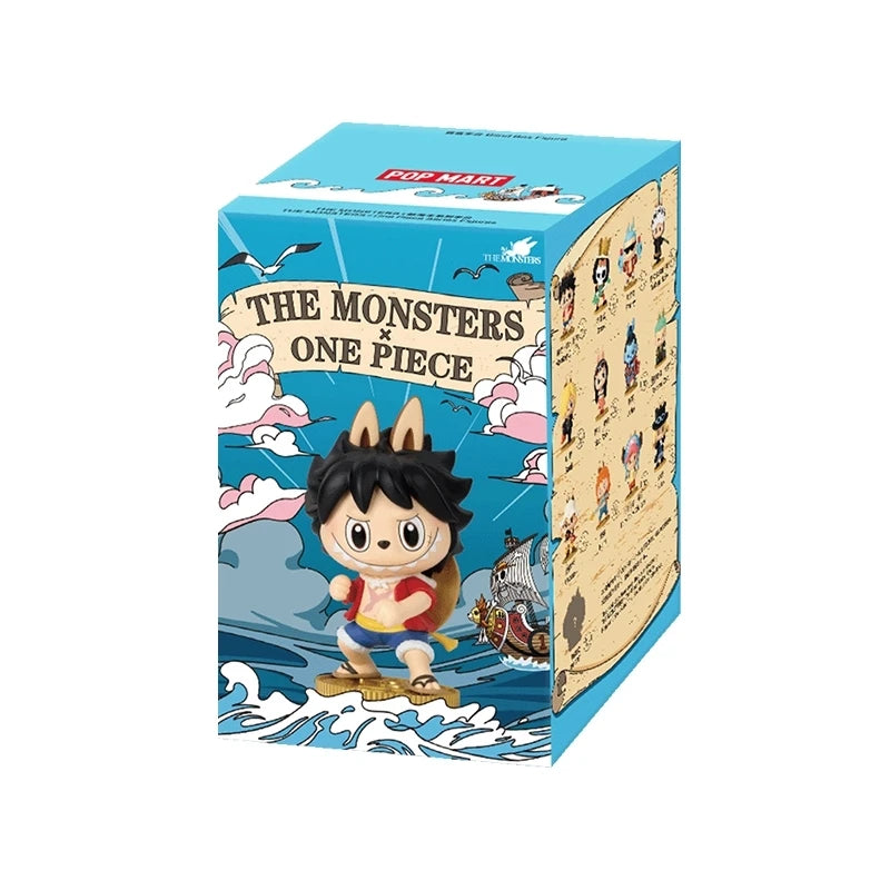 New POPMART THE MONSTERS X One Piece Series Blind Box LABUBU One Piece Chopper Mystery Cute Luffy Figure Trendy Surprise Gift