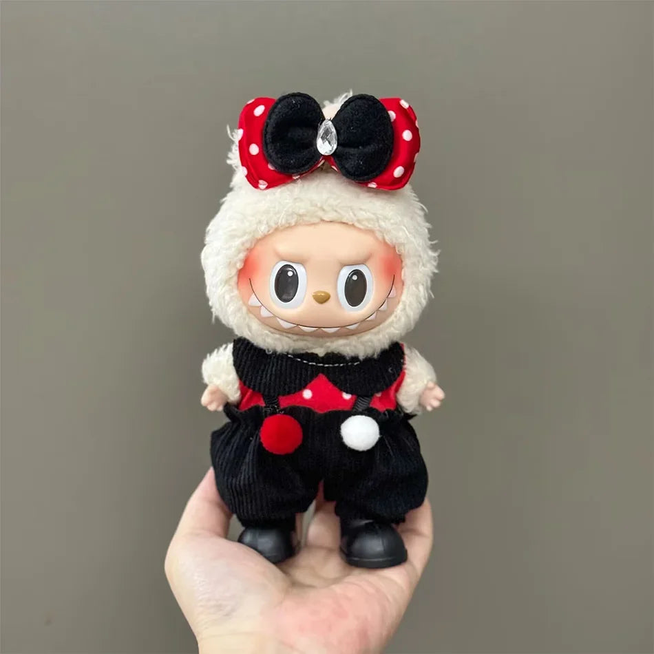 Labubu Clothes Fashion Overalls Labubu Idol V1 V2 Dolls Clothing Accessories 15/17cm Plush Doll Universal Toy Gifts Hot In Stock