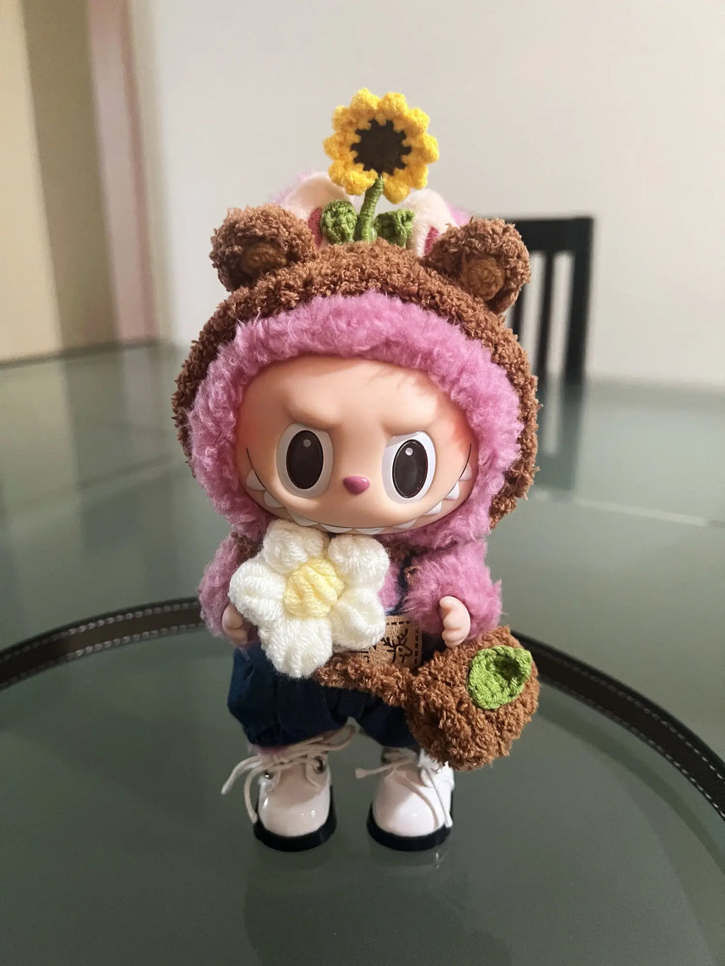 17cm Labubu Doll Clothes Sunflower Red Flower Heartbeat Macaron labubu clothes labubu cute clothing  ﻿