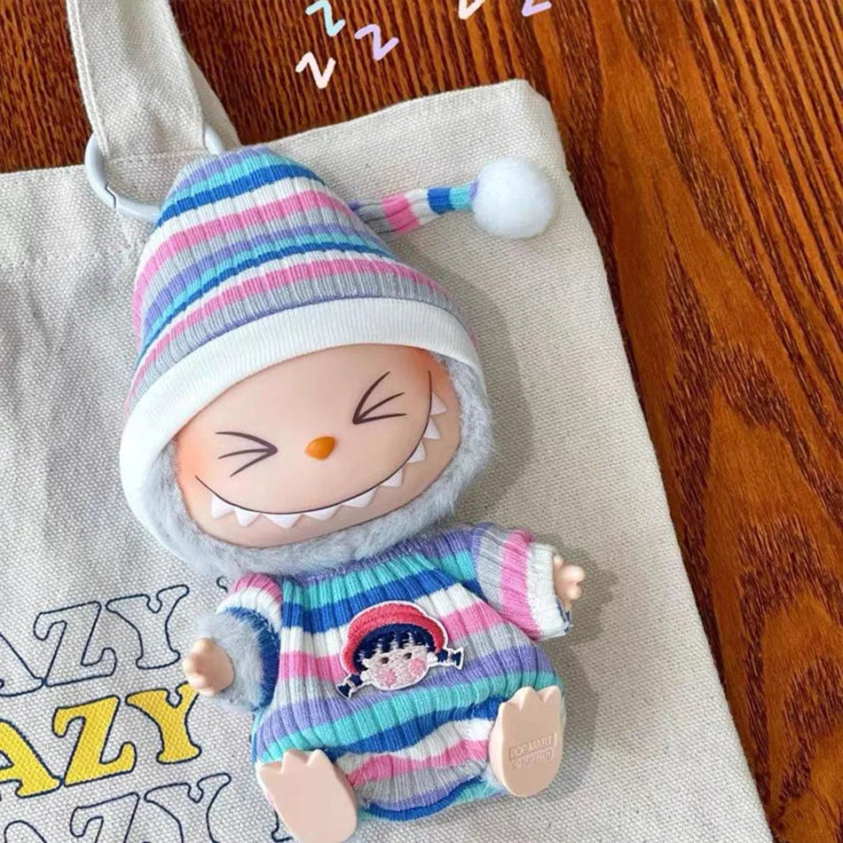 Labubu Clothes Fashion Overalls Labubu Idol V1 V2 Dolls Clothing Accessories 15/17cm Plush Doll Universal Toy Gifts Hot In Stock