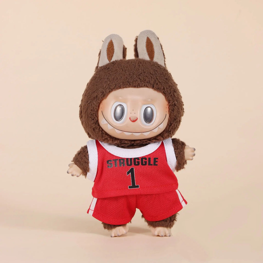 Labubu Basketball Clothes Cute Doll Decoration Handmade Doll Clothes  Sale Only Selling Clothes 17cm First Second Generation