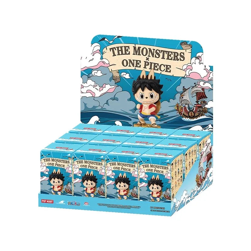 New POPMART THE MONSTERS X One Piece Series Blind Box LABUBU One Piece Chopper Mystery Cute Luffy Figure Trendy Surprise Gift