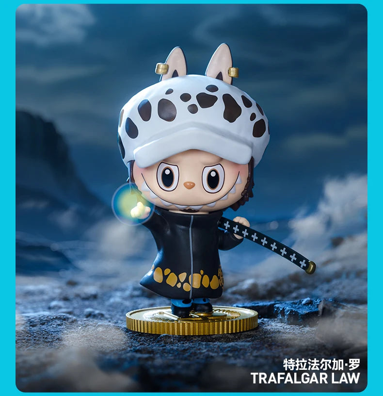 New POPMART THE MONSTERS X One Piece Series Blind Box LABUBU One Piece Chopper Mystery Cute Luffy Figure Trendy Surprise Gift