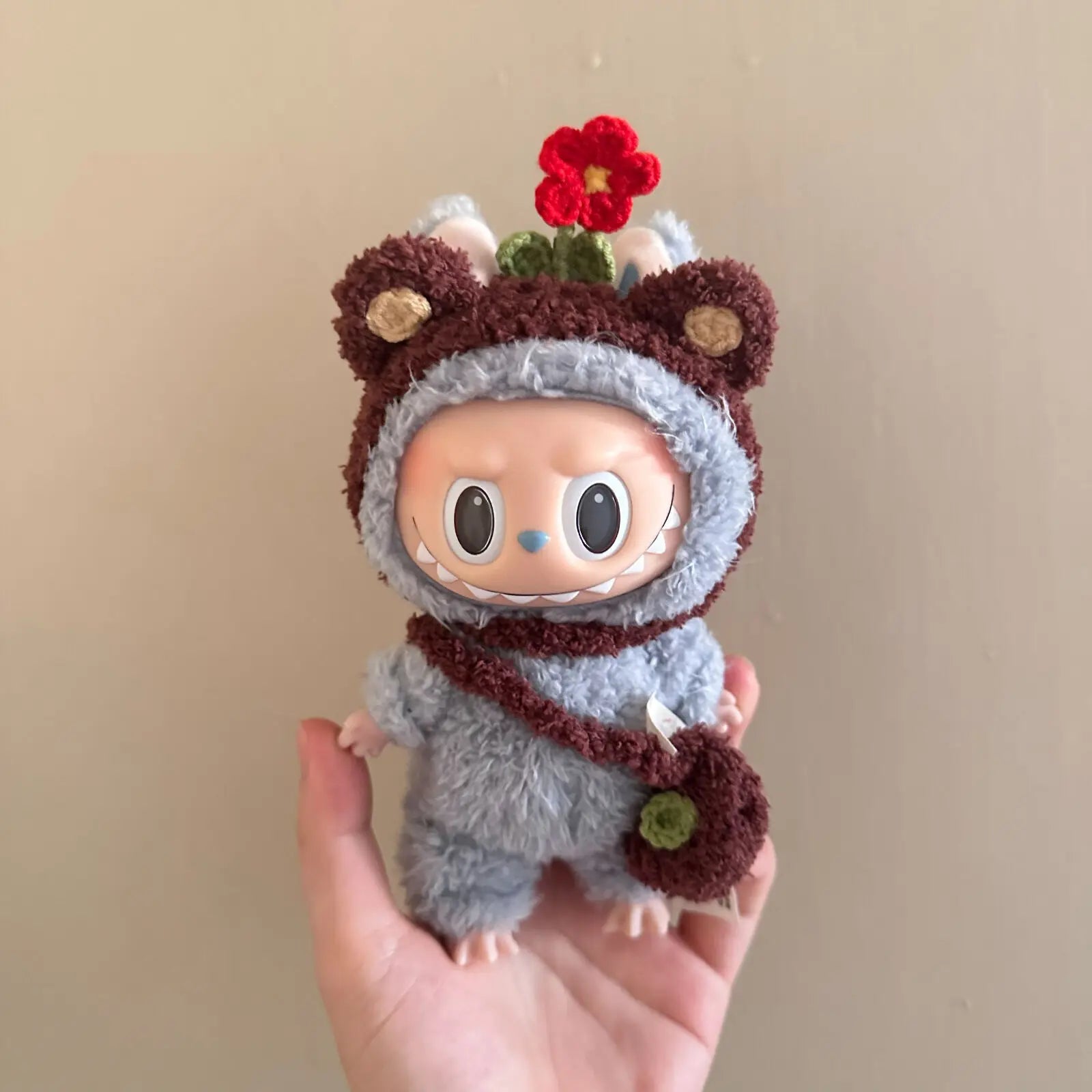 17cm Labubu Doll Clothes Sunflower Red Flower Heartbeat Macaron labubu clothes labubu cute clothing  ﻿