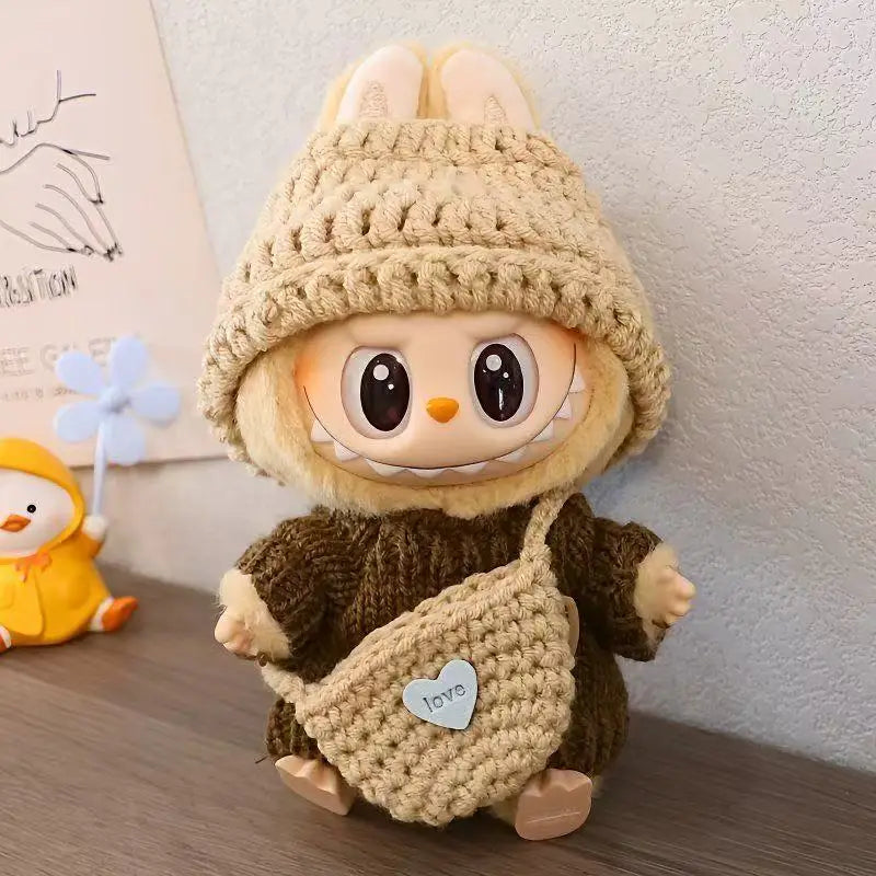 Labubu Clothes Fashion Overalls Labubu Idol V1 V2 Dolls Clothing Accessories 15/17cm Plush Doll Universal Toy Gifts Hot In Stock